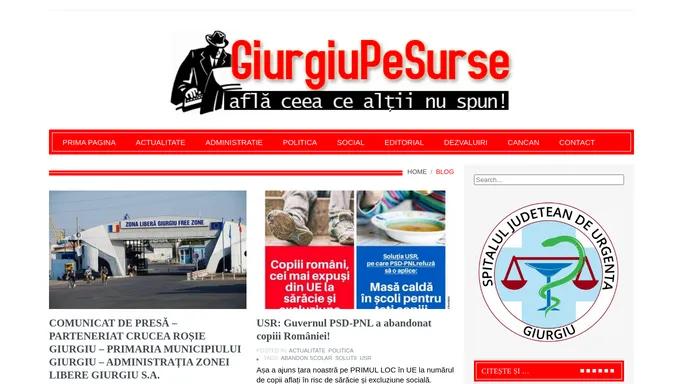 Giurgiu Pe Surse - actualitate giurgiu, administratie giurgiu, stiri politice, social economic, editoriale giurgiu, dezvaluiri, soc, cancan, stiri locale