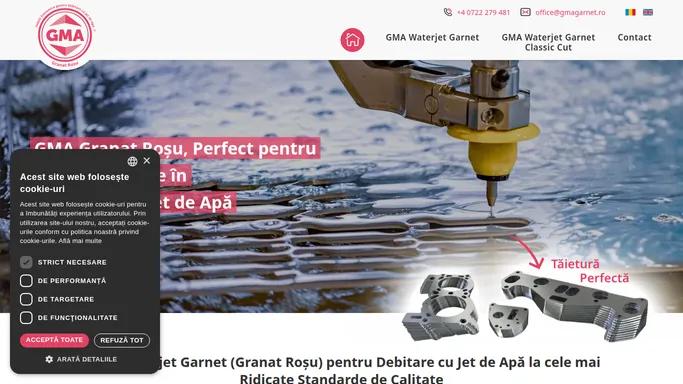 Granat Rosu - Garnet Debitare Jet Apa | GMA Waterjet Garnet