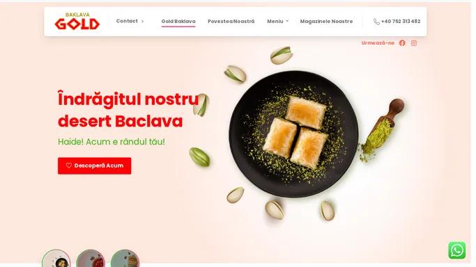 Gold Baklava – Cel mai bun gust dulce din Europa