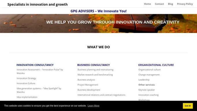 GPG Advisers - Innovation Specialists