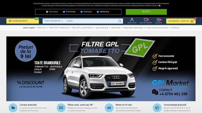 Filtre, piese, componente si accesorii pt instalatii gpl auto