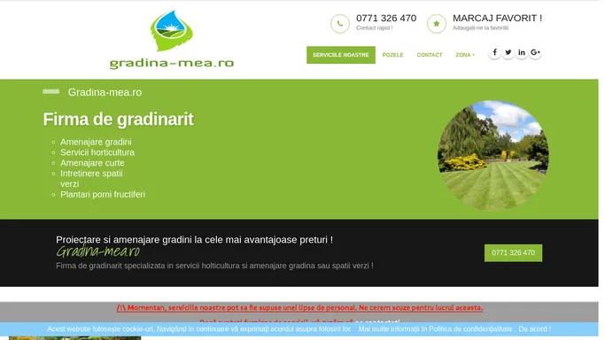 Amenajare GRADINI | Servicii HORTICULTURA - Firma de gradinarit