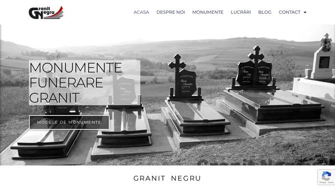 Granit Negru - Monumente funerare din granit