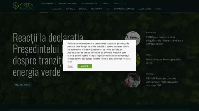 ▷ Stiri despre ecologie si protectia mediului - Green Report