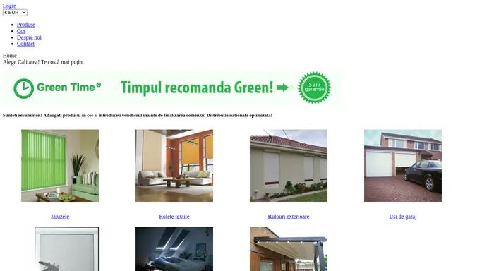 Green Time magazin online jaluzele, rolete, rulouri, obloane, usi