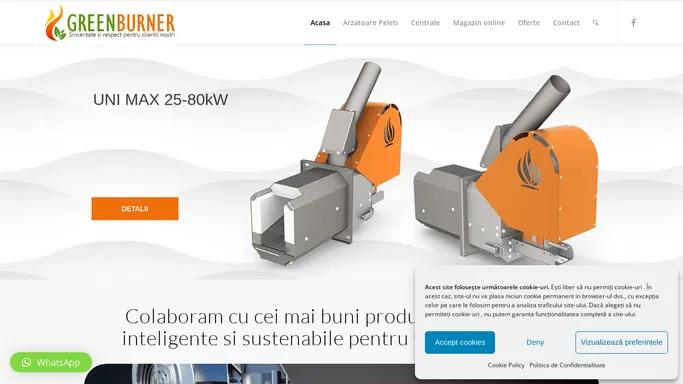 Centrale si Arzatoare pe peleti: GreenBurner SRL