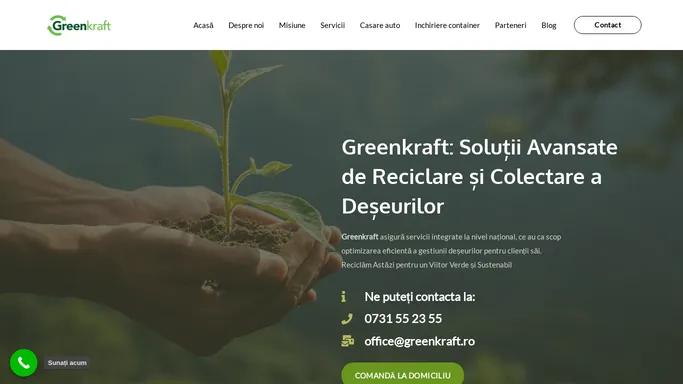 GreenKraft ♻️ Centru colectare deseuri reciclabile