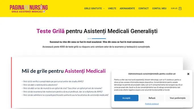 Home - Teste Grila AMG - Pagina de Nursing