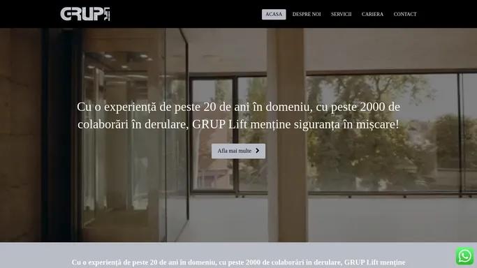 GrupLift.ro – Grup Lift este un concept ce cuprinde mai multe companii din Romania cu o experienta de peste 20 de ani in domeniu.