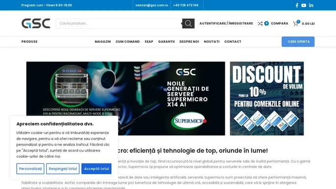 Magazinul GSC online B2B specializat in solutii IT&C!