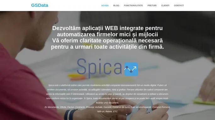 GSData - Aplicatii web integrate pentru automatizarea firmei tale