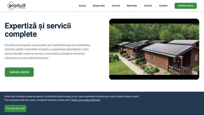 Sisteme fotovoltaice, servicii complete | Goodwill Energy