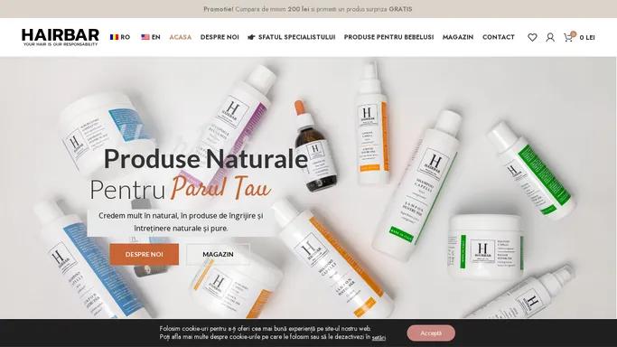 Acasa - Hairbar produse pentru par naturale Suceava