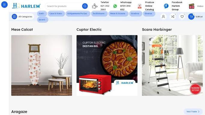 Harlem Grup Romania – Produse pentru tine si casa ta – La Harlem gasesti tot ce ai nevoie de la mese si scaune, la electronice si bunuri de uz casnic. Preturi mici, calitate superioara si livrare gratuita.