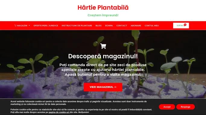 Magazin online produse hartie plantabila ✿ hartieplantabila.ro