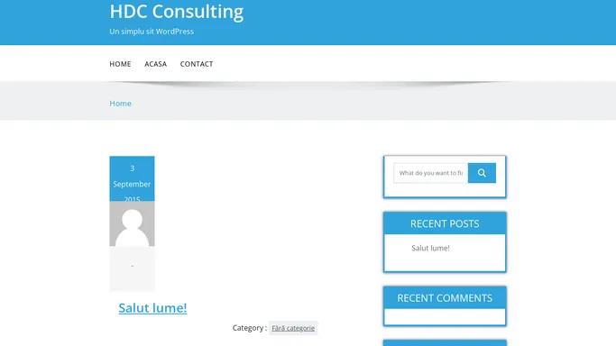 HDC Consulting – Un simplu sit WordPress