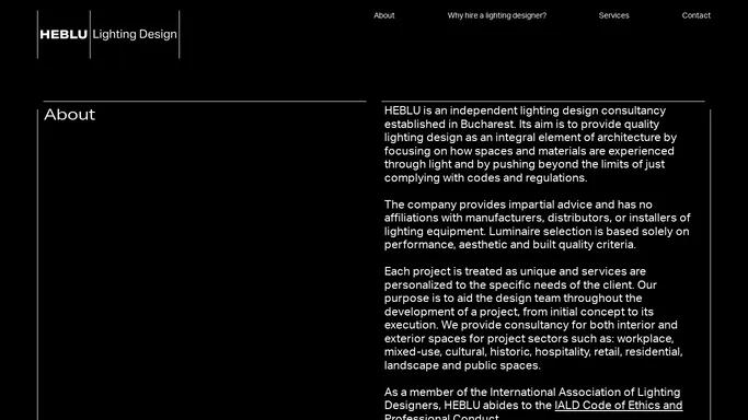 HEBLU – Lighting Design