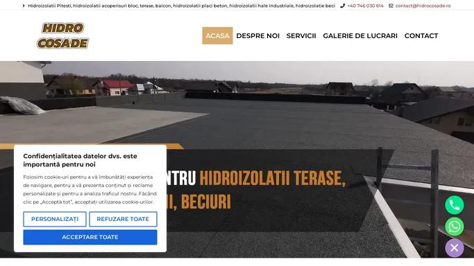 Hidroizolatii terase, blocuri in Pitesti, Hidrocosade - Hidrocosade