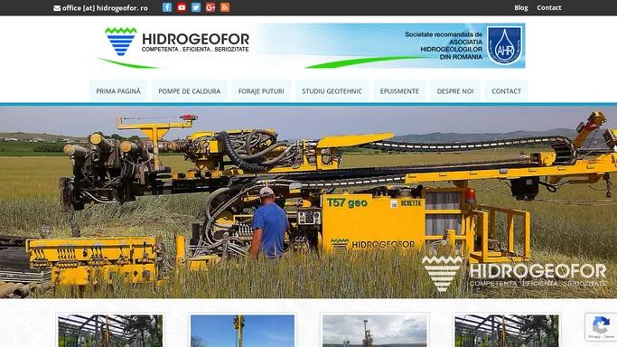 HIDROGEOFOR | Competenta. Eficienta. Seriozitate