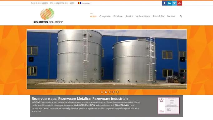 Highberg Solution - Rezervoare apa, Rezervoare Metalice, Rezervoare industriale