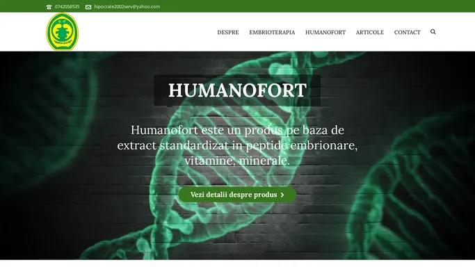 Humanofort – Suplimente nutritive bazate pe Peptide Embrionare