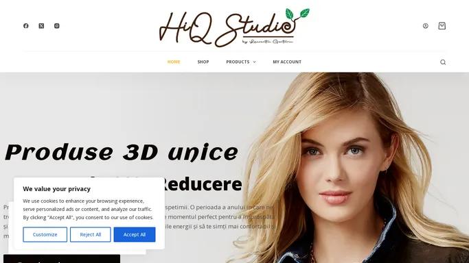 Magazin online de produse speciale printate 3d si create pentru tineHome - HiqStudio corner shop