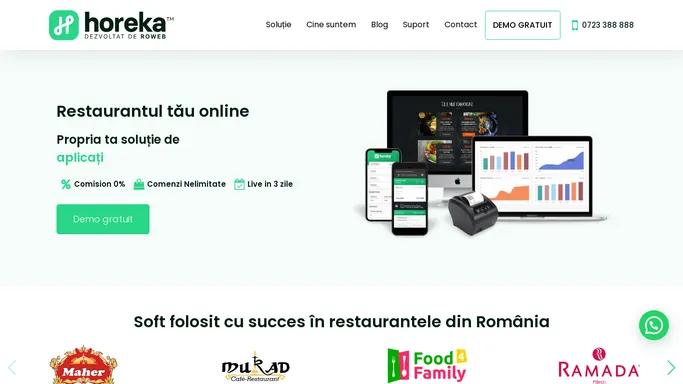 Horeka by Roweb | Solutii Digitale Complete pentru Restaurante