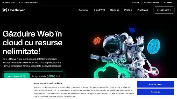 Gazduire Web in cloud de la 0.99€/luna - Hostlayer