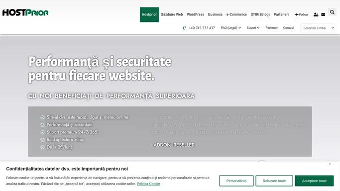 Hostprior | Performanta si securitate pentru fiecare website