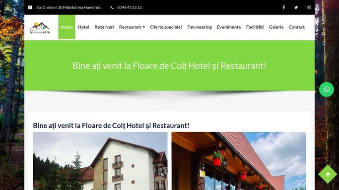 Bine ati venit la Floare de Colt Hotel si Restaurant! - Hotel Floare de Colt 3***