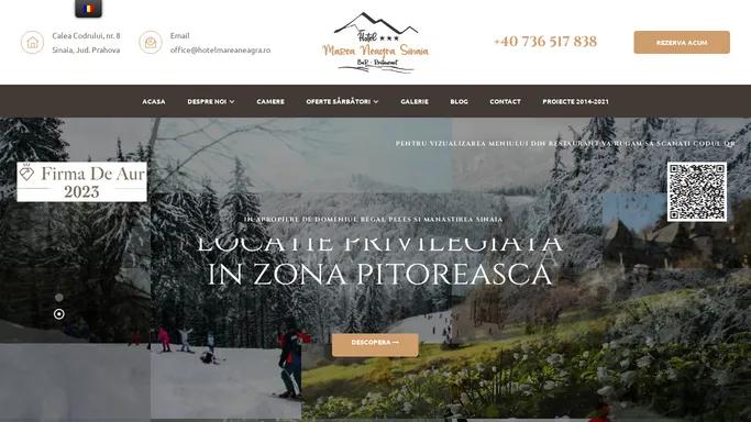 Hotel Marea Neagra locatie privilegiata intr-o zona pitoreasca din Sinaia