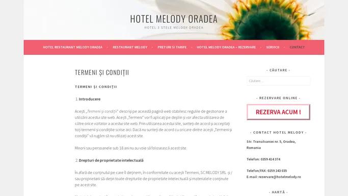 Termeni si conditii – Hotel Melody Oradea