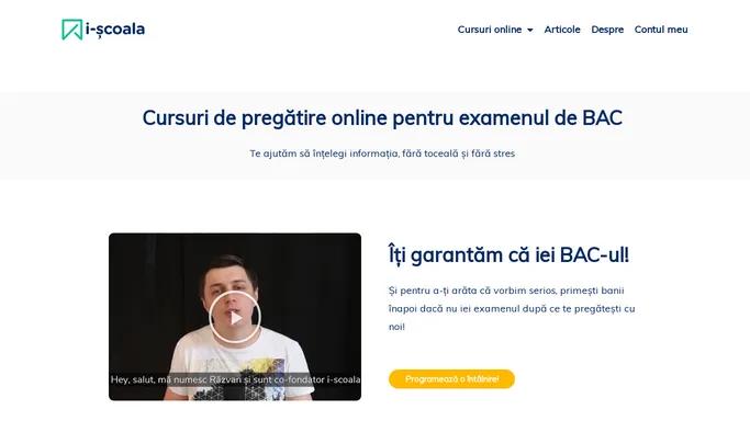 Cursuri de pregatire online pentru examenul de BAC