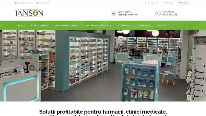 Mobilier si solutii pentru farmacii, clinici medicale si spatii comerciale | Ianson.ro