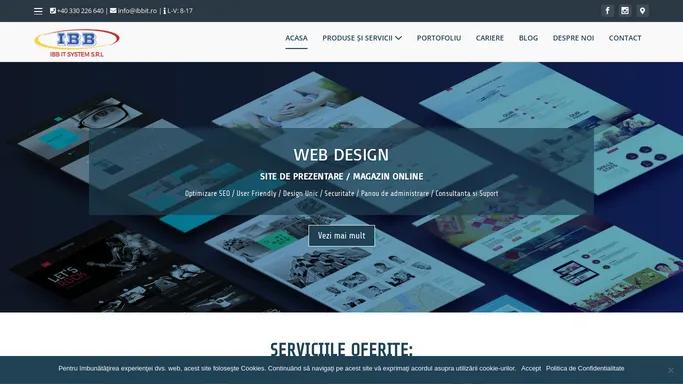 IBB IT SYSTEM | Servicii IT, Echipamente IT, Mentenanta IT, Web design