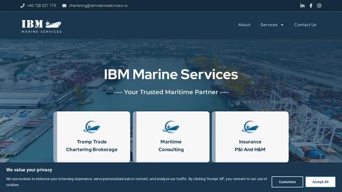 IBM Marine Services – Your Trusted Maritime Partner