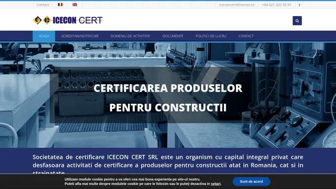 Icecon | Institutul de Cercetari pentru Echipamente si Tehnologii in Constructii