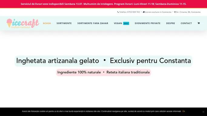 IceCraft - Inghetata Constanta - Retete gelato autentice 100% naturale