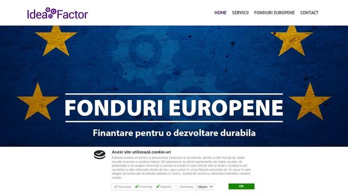 Idea Factor – fonduri europene si consultanta juridica