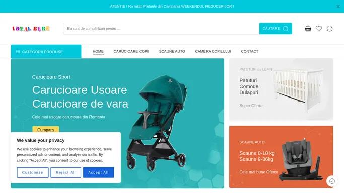 Carucioare Bebelusi - Ideal Bebe - Carucioare bebelusi, Scaune auto, Patuturi de lemn