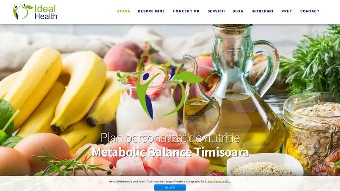 Plan personalizat de nutritie Metabolic Balance Timisoara