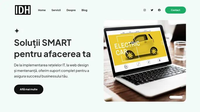 IDH - Solutii SMART | Web design | Mentenanta IT | Monitorizare video