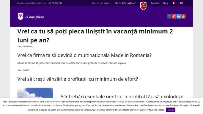 Il Consigliere | Consultanta in afaceri, pentru vanzari mai bune