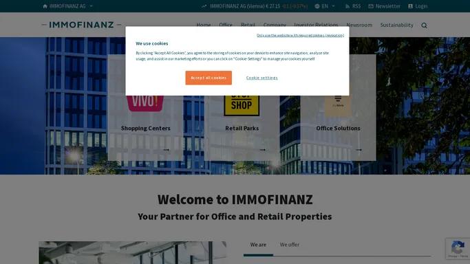 Your Partner for Retail and Office Properties | IMMOFINANZ AG