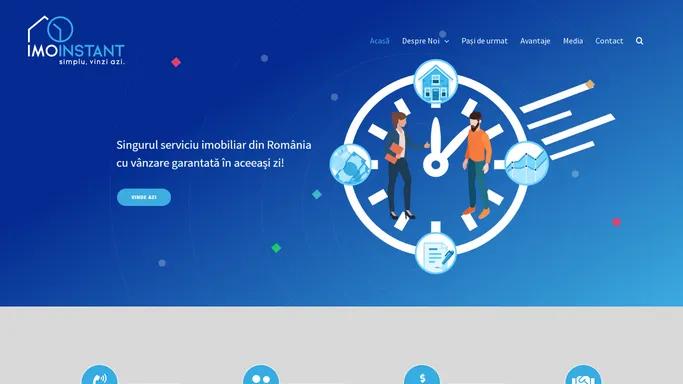 ImoInstant – Singurul serviciu imobiliar din Romania cu vanzare garantata in aceeasi zi!!