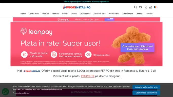 IMPORTINSTAL.RO - chiuvete moderne, baterii, robinete, echipamente instalatii sanitare si incalzire