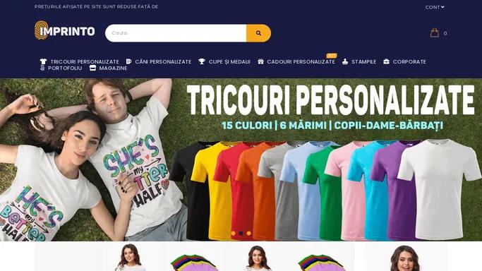 Cadouri personalizate, tricouri personalizate online cu livrare in Romania | Imprinto