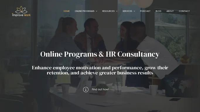 HR Consultancy & Online Programs - Improve Work