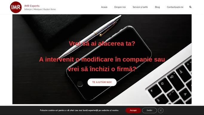 IMR Experts - Infiintari | Mentiuni | Radieri firme