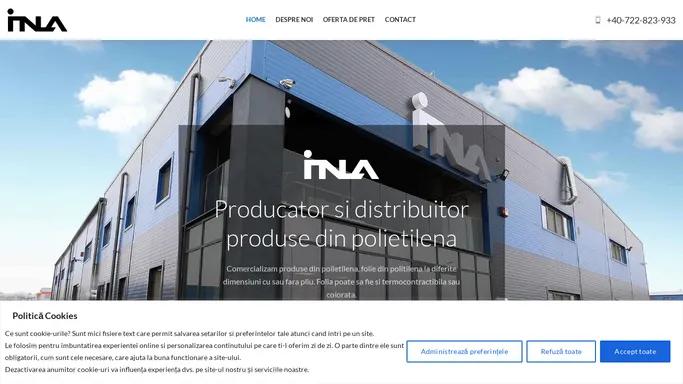 Ina Plastic SRL | Producator de folie din polietilena si produse din folie.